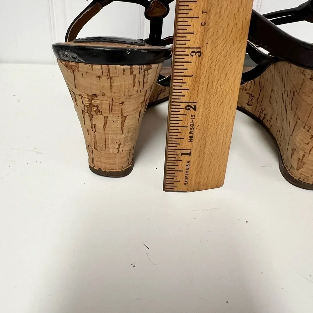 Clarks Black Wedge Sandals